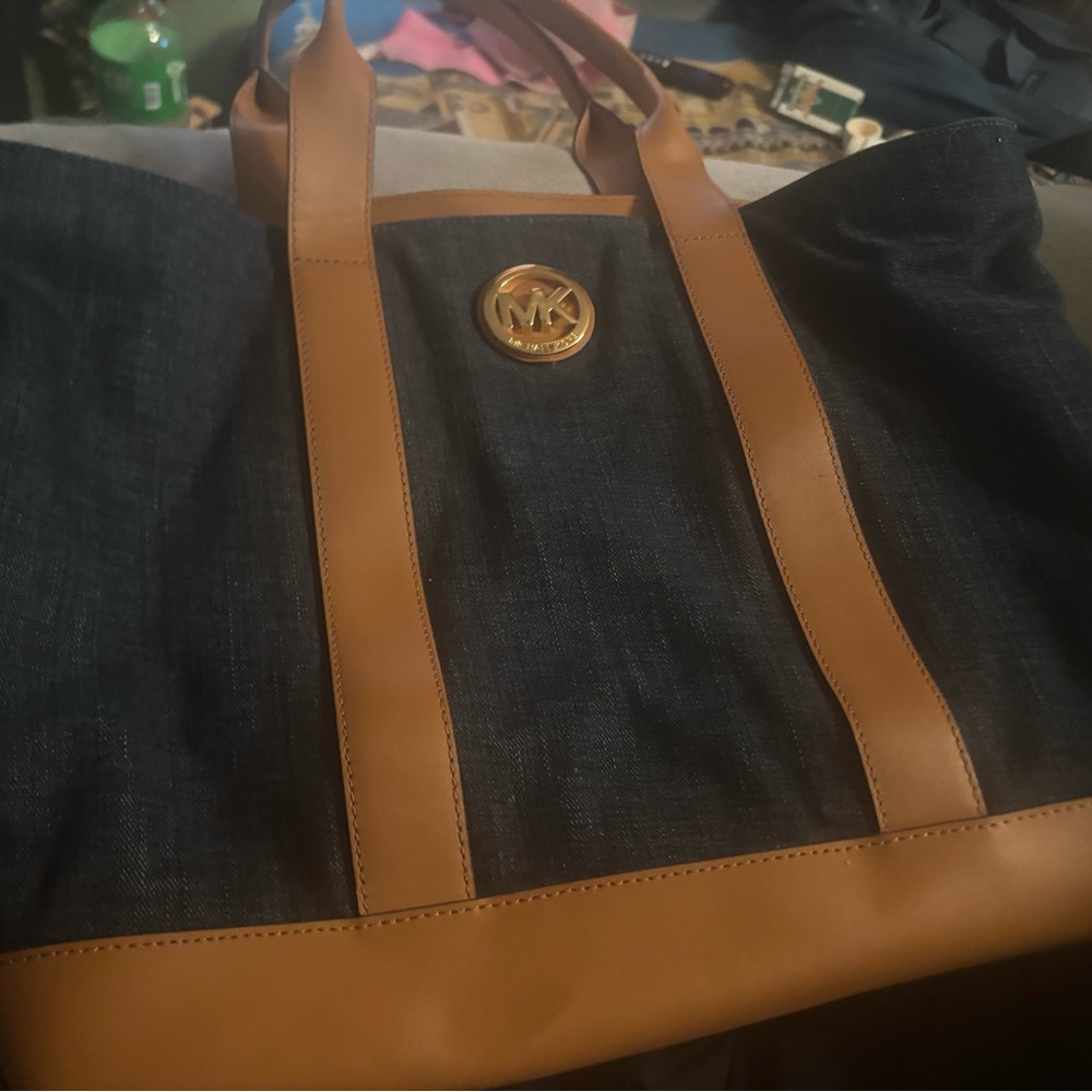 Michael Kors Fulton Canvas Indigo Tote